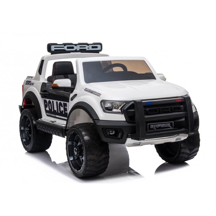 Elektrické autíčko - Ford Ranger Raptor Police DK-F150RP - lakované - biele